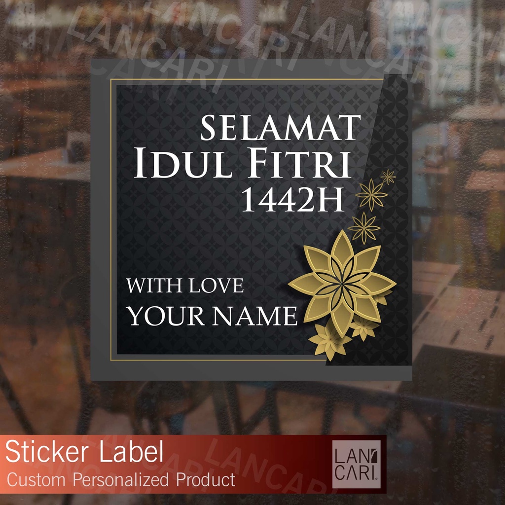 Jual Sticker Label Idul Fitri Eid Mubarak Stiker Hadiah Gift Kemasan ...