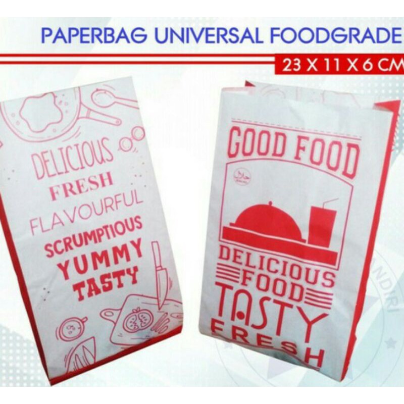 Jual Kantong Kertas Kqantong Fried Chicken Paper Bag Kantong Kertas Roti Kemasan Kertas