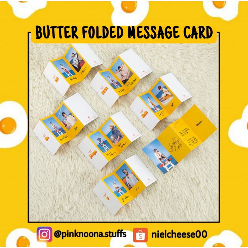 Jual BTS BUTTER FOLDED MESSAGE CARD | Shopee Indonesia