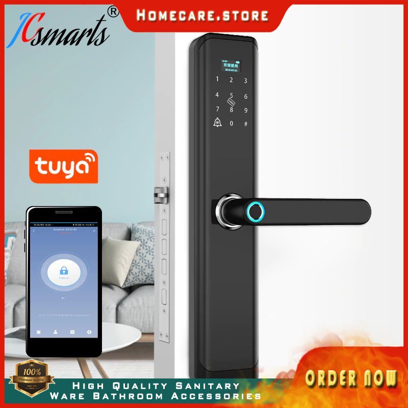 Jual Smart Electronic Lock Fingerprint Door Lock Security Intelligent ...
