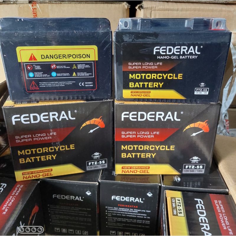 Jual Aki Motor Honda Beat GTZ5 GTZ5S GTZ 5S FEDRAL Accu Kering Full