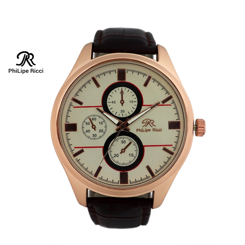 Jual PhiLipe Ricci Jam Tangan Pria Kulit Analog Original Terbaru PRM3 ...