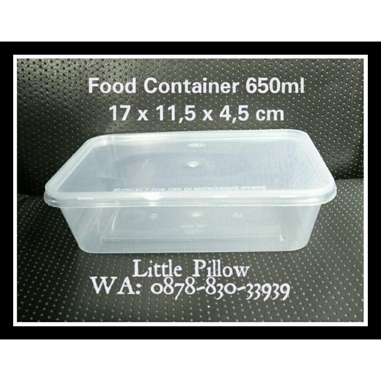 Jual Box Plastik Bening 650mlkotak Makan Plastikthinwallfood Container Cuci Gudang Shopee 9987