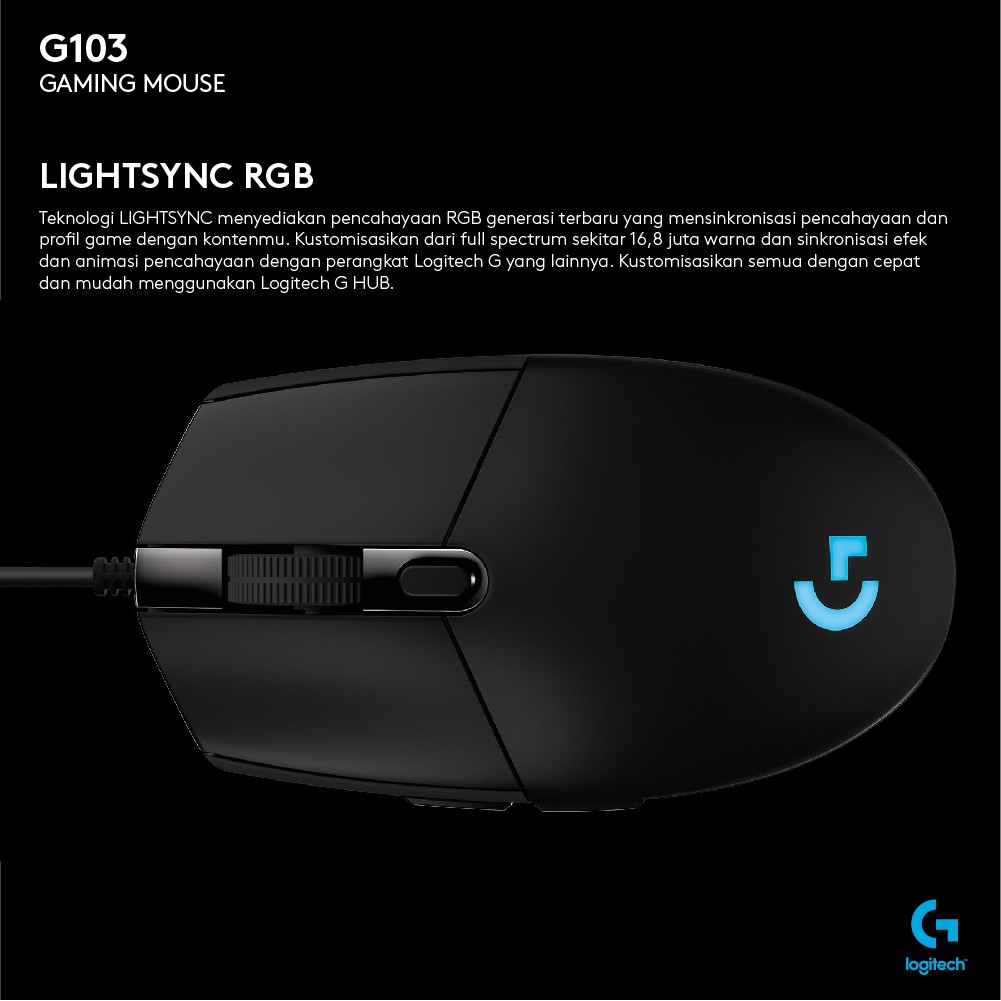 Jual Logitech G103 Gaming Mouse | Shopee Indonesia