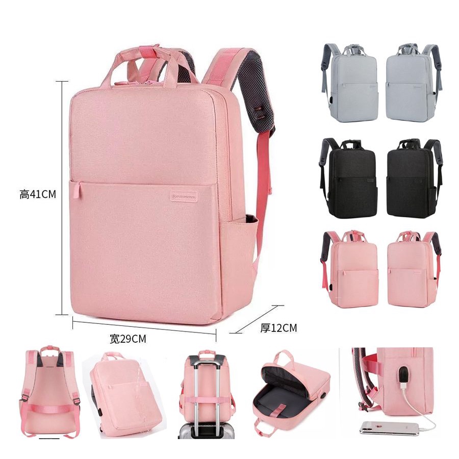 Jual Evernoon Tas Laptop Wanita Front Pocket Dengan Gambar Cantik Premium  Quality - Pink Original 2023