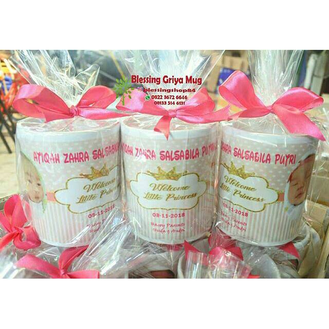 Jual Souvenir aqiqah mug foto packing plastik Shopee Indonesia