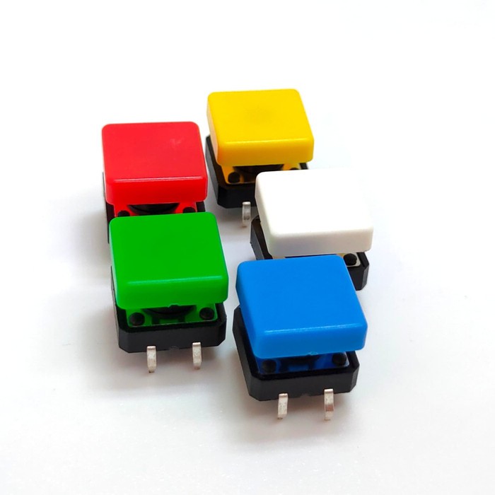 Jual Cap Tutup Push Button Square 12x12x7.3 Knob Tactile Momentary ...