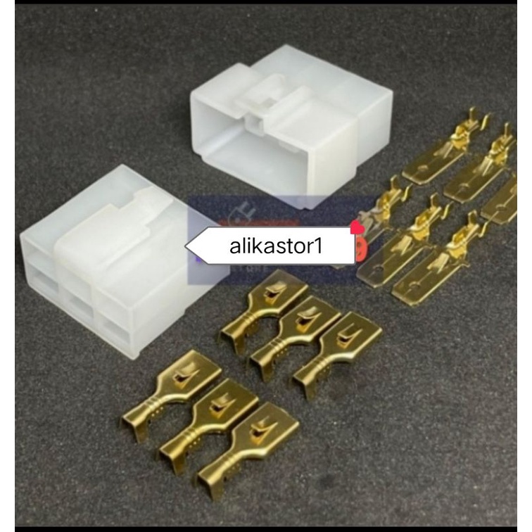 Jual socket motor 6pin besar/soket motor konektor skun motor | Shopee ...