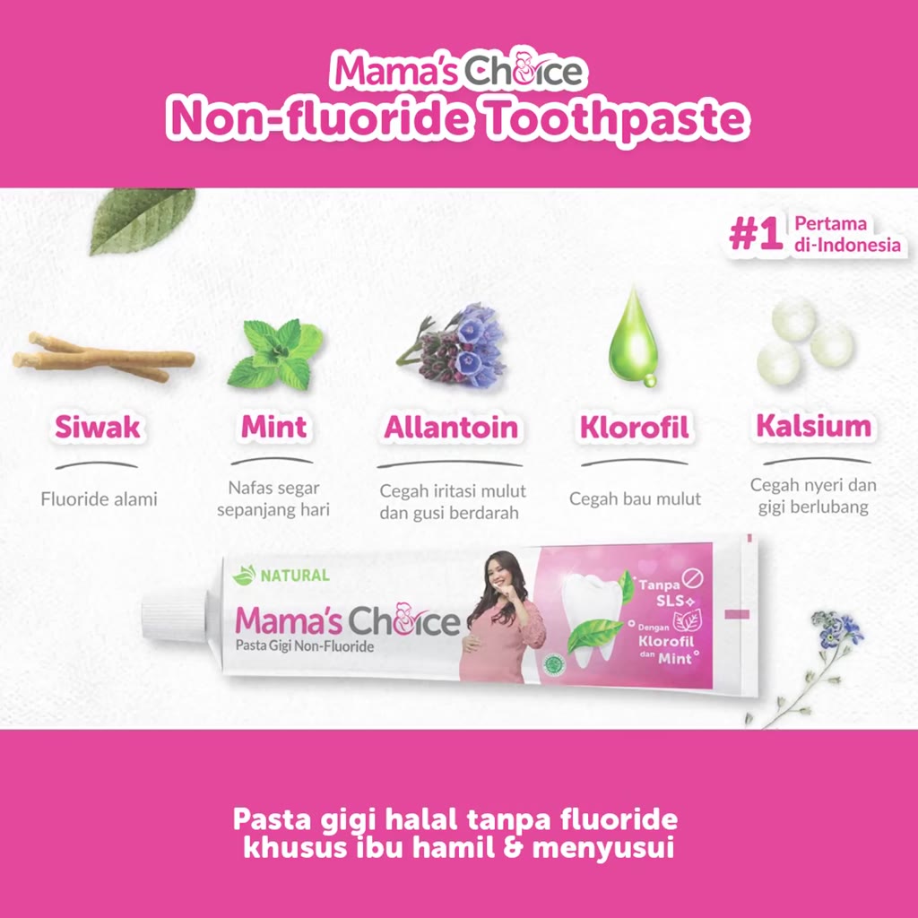 Jual Mama's Choice Toothpaste (Pasta gigi halal tanpa fluoride khusus ...