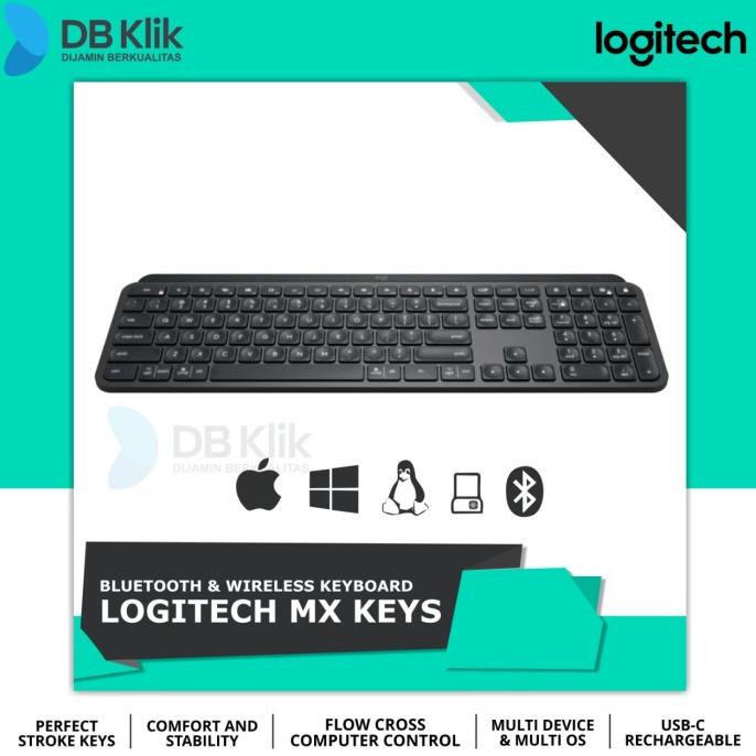 Jual Keyboard Logitech MX Keys Bluetooth & Wireless - Keyboard MX Keys ...