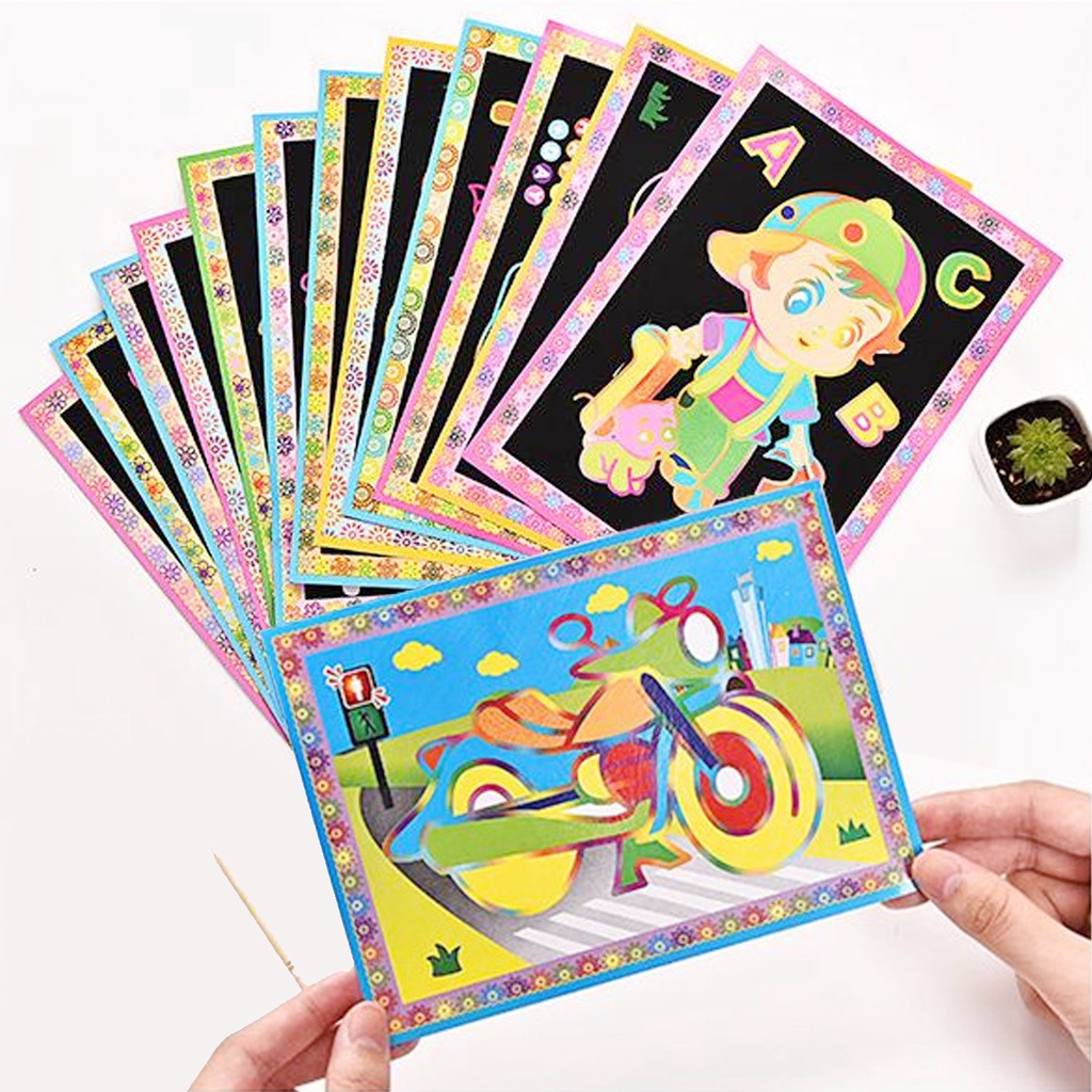 Jual ED68 KERTAS MAGIC SCRATCH NOTE / KERTAS GAMBAR GORES GOSOK ANAK ...