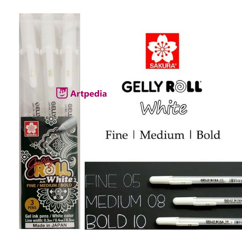 Sakura Gelly Roll White Pen 08 