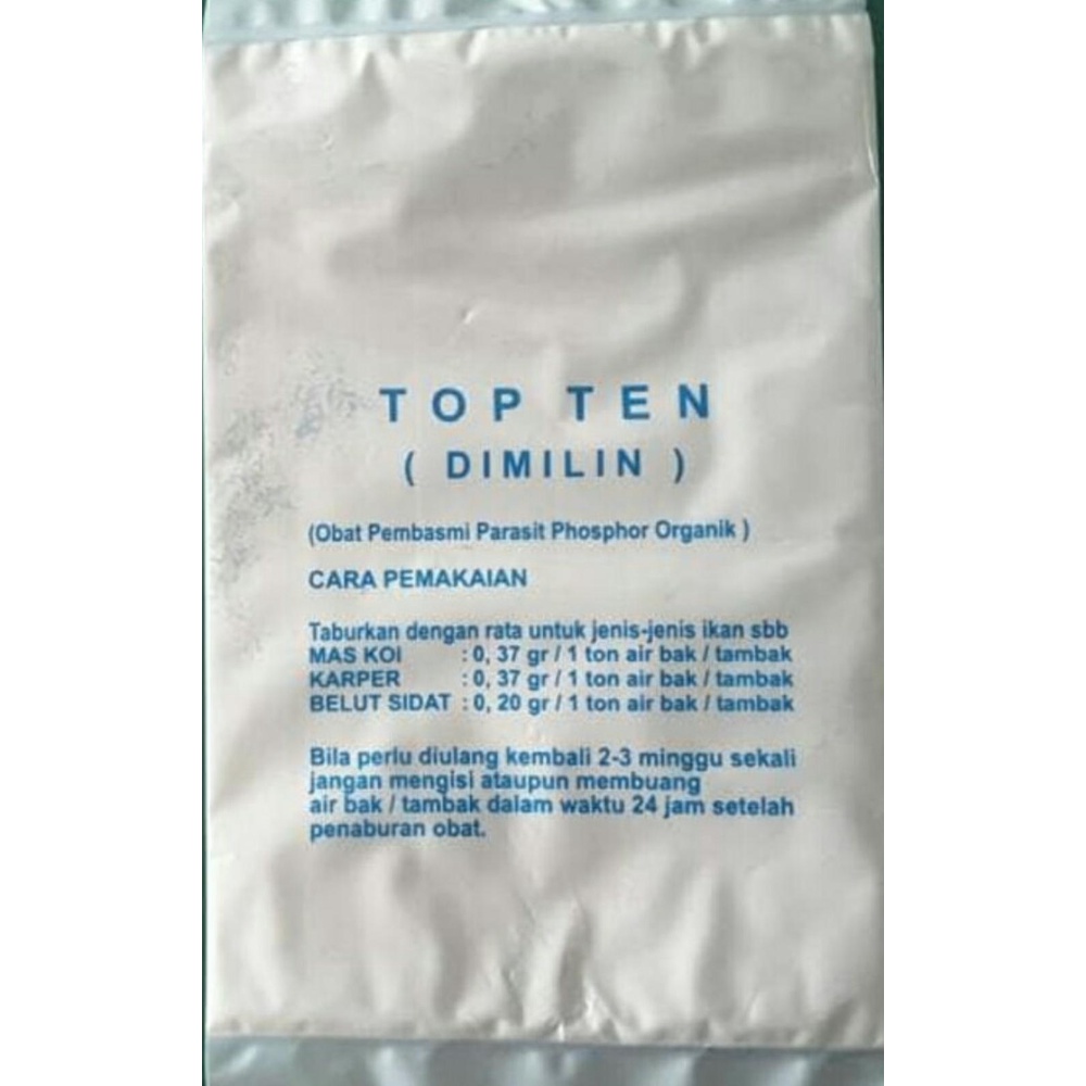 Jual Obat Ikan Stop Anti Kutu TOP TEN DIMILIN Bubuk Asli Original Japan ...