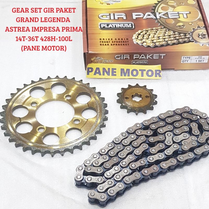 Jual GEAR SET GIR RANTAI RODA 1 PAKET ASTREA GRAND PRIMA LEGENDA ...