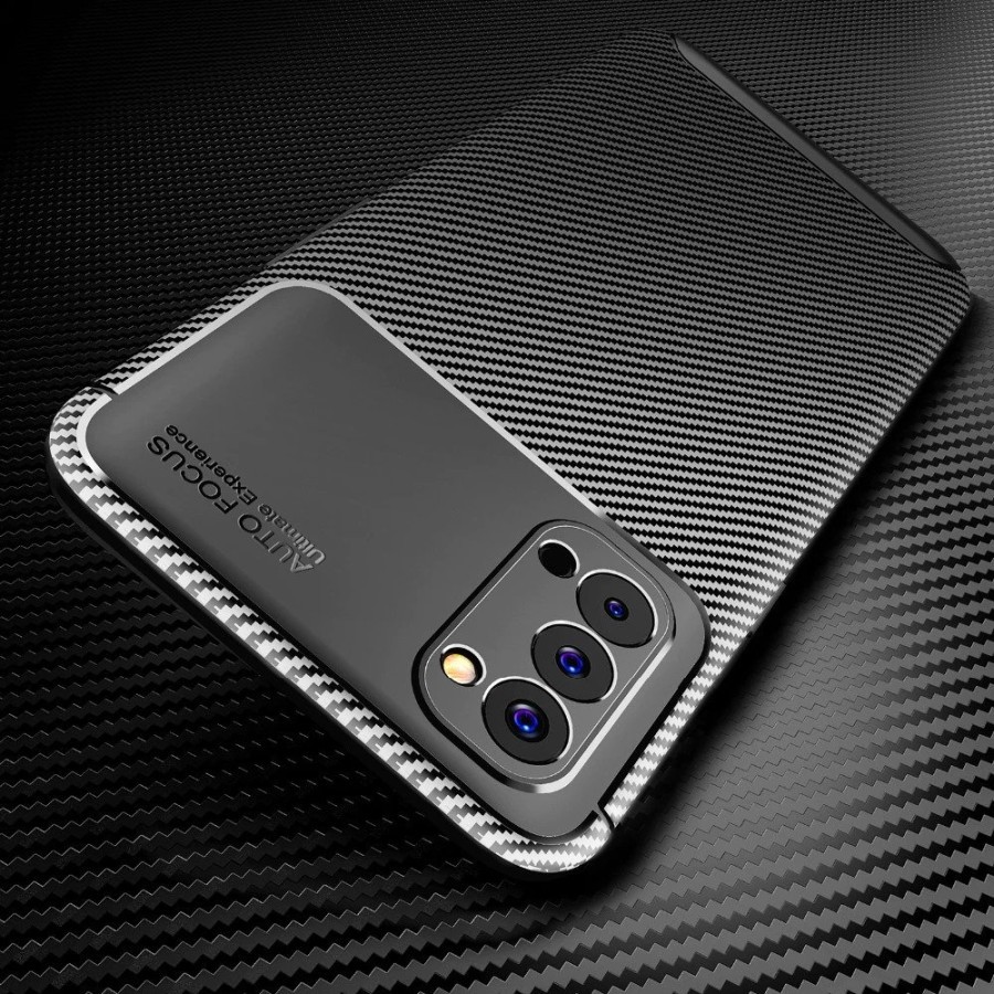 Jual Case Oppo Reno 4 Synthetic Fiber Protective Carbon - Hitam ...