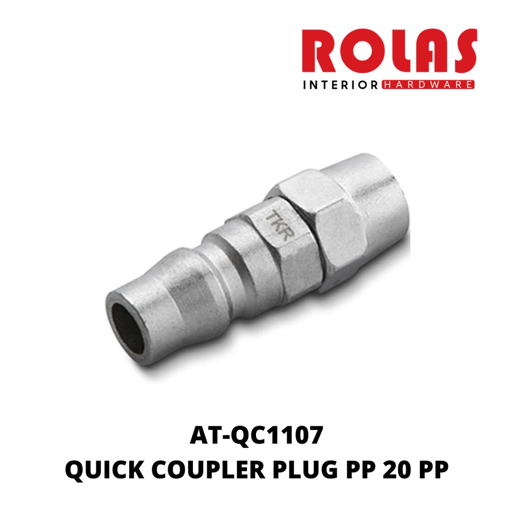 Jual TEKIRO QUICK COUPLER PLUG PP 20 PP AT-QC1107 / AIR QUICK COUPLER ...