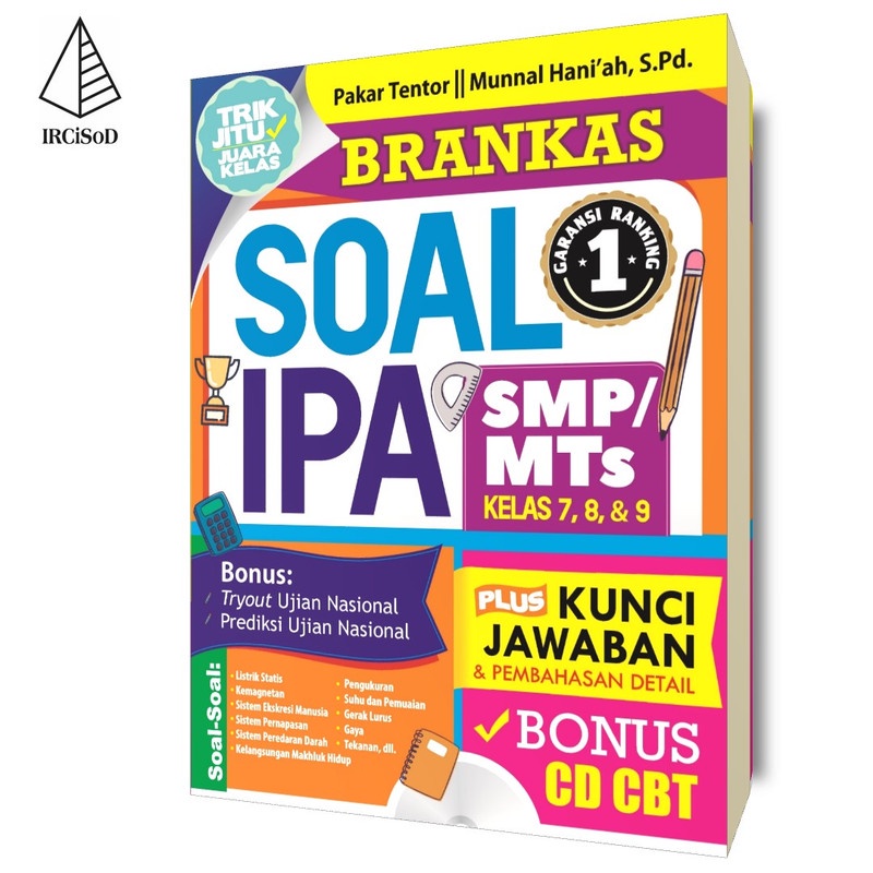 Jual Brankas Soal IPA SMP/MTs; Kelas 7, 8, & 9 - Munnal Hani'ah, S.Pd ...