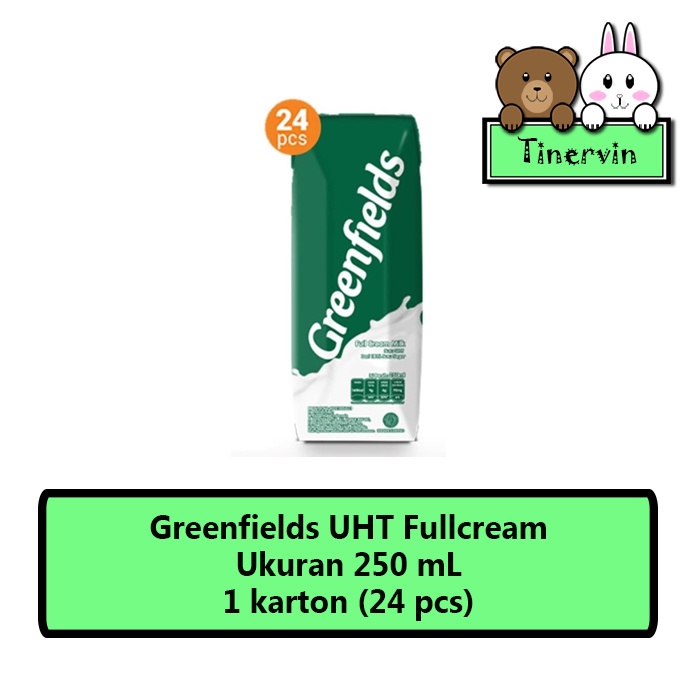 Jual Greenfields UHT Full Cream 1 Karton [32 x 200ml] | Shopee Indonesia