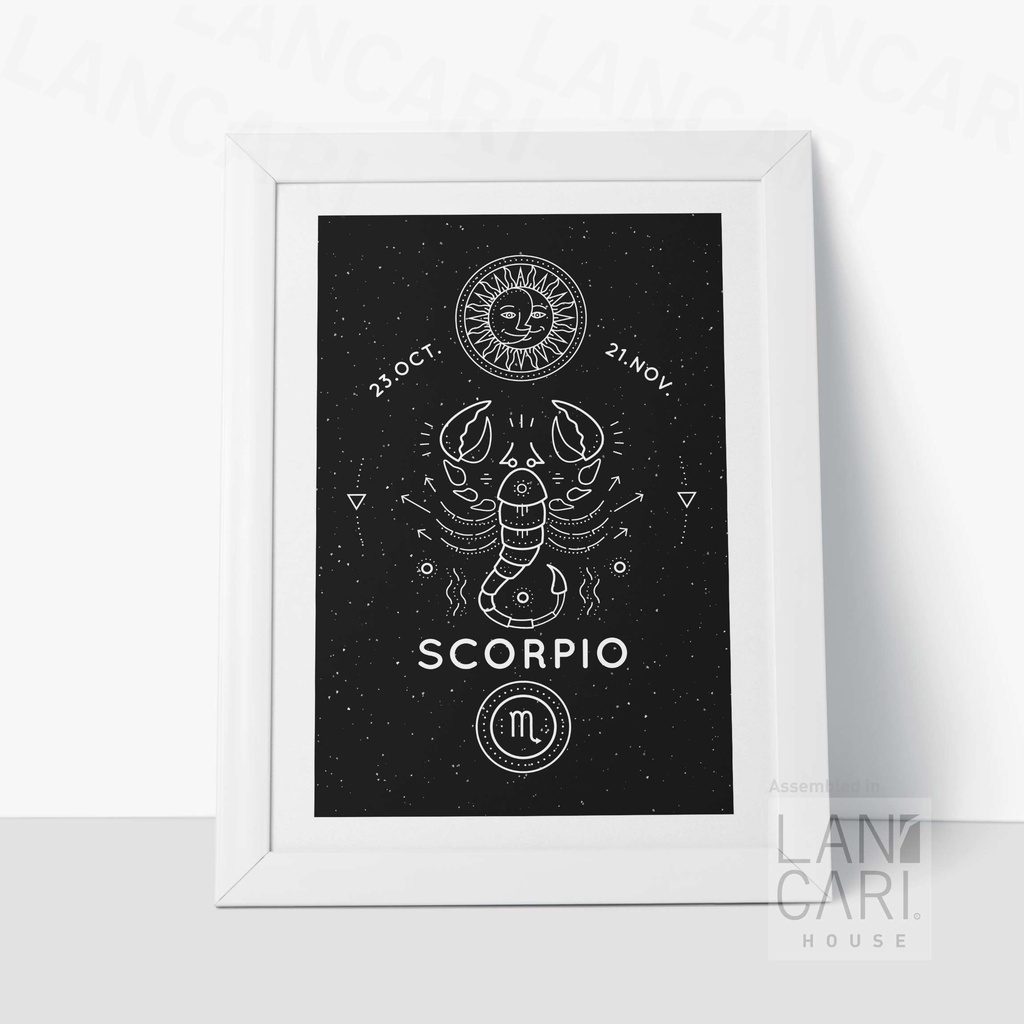 Jual Dekorasi Scorpio Frame Pigura Bingkai Decor Wall Hiasan Ruangan ...