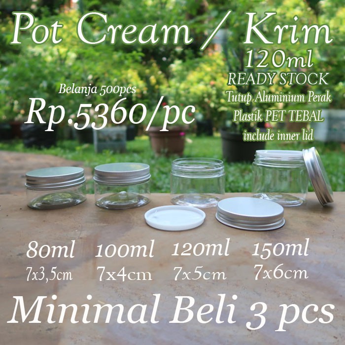 Jual Pot Krim Ml Pot Lulur Gram Wadah Botol Toples Jar Kosmetik Lotion Cream Gel Obat