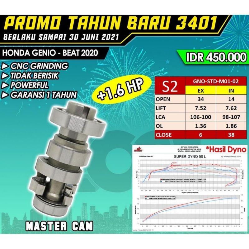 Jual Master Cam Brt Noken As Genio Beat Scoopy Street Shopee Indonesia