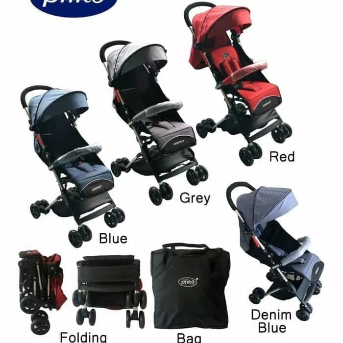 Stroller Bayi Pliko Compact 301 Cabin Size usia 0 3 Tahun