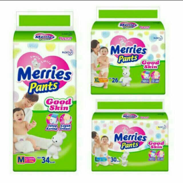 Jual MERRIES Pants Good Skin S40 / M32 / L28 / XL26 & Merries Skin ...