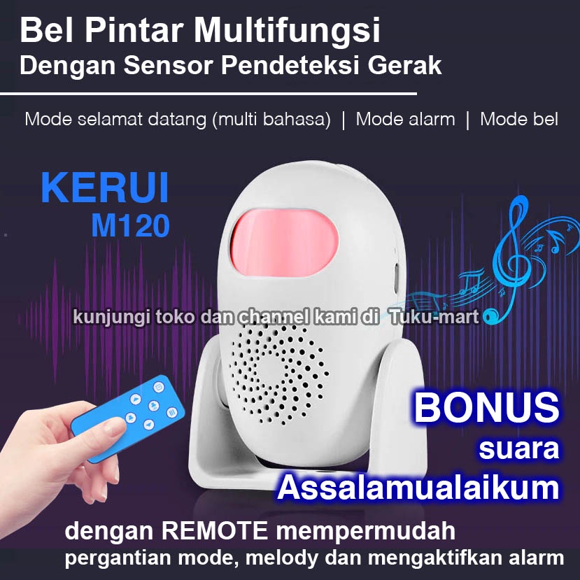 Jual KERUI M120 Bel Rumah Toko Selamat Datang Dan Alarm Sensor Gerak ...