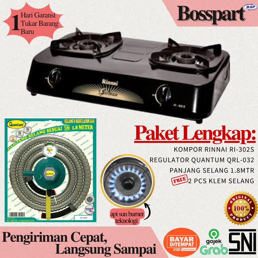 Jual Paket Kompor Gas Rinnai Tungku Ri S Bonus Selang Regulator Quantum Shopee Indonesia