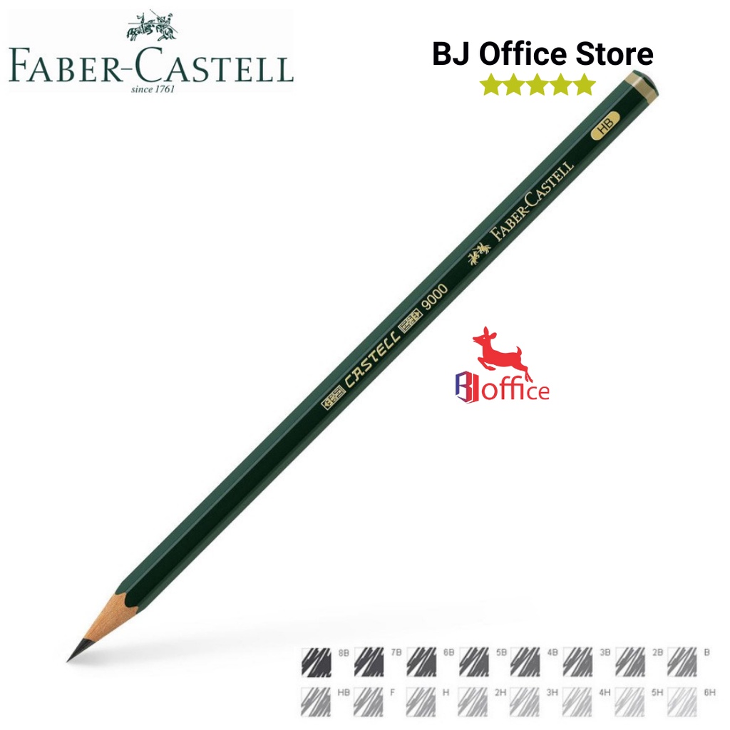 Jual Pensil Komputer Kayu Faber Castell 9000 - Pencil 8B 7B 6B 5B 4B 3B ...