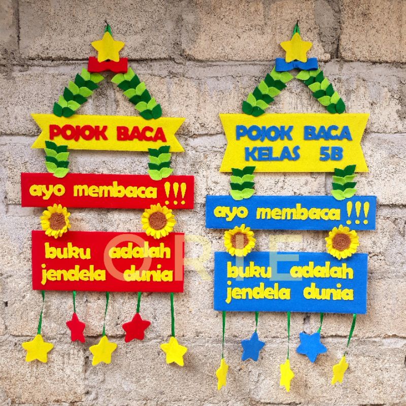 Jual Hiasan dinding pojok baca kelas ORie | Shopee Indonesia