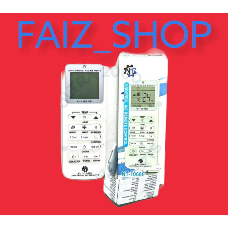 Jual Remote AC Universal/Multi NT-1068E For R410a-R32-R22 | Shopee ...