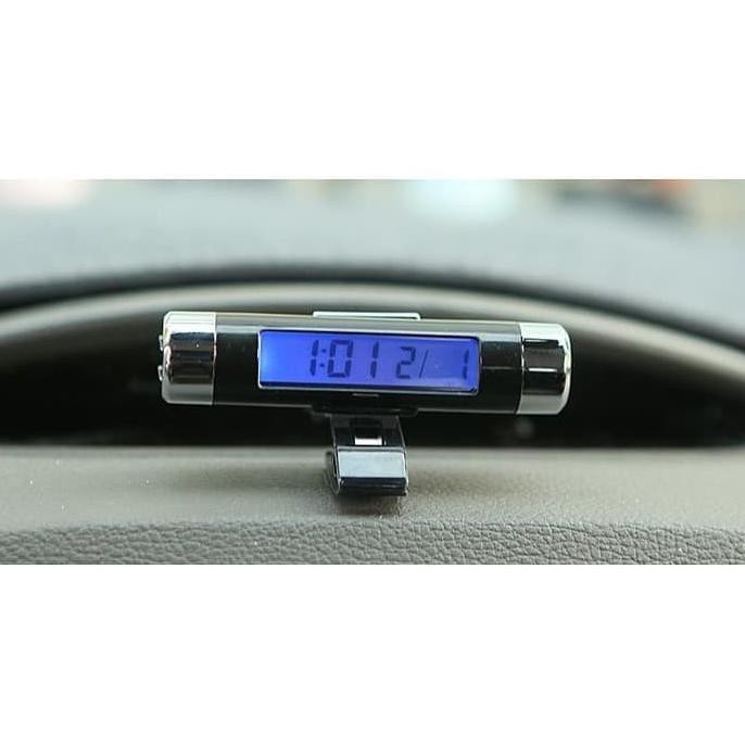 Jual READY jam digital led lcd termometer temperatur tempel mobil ...
