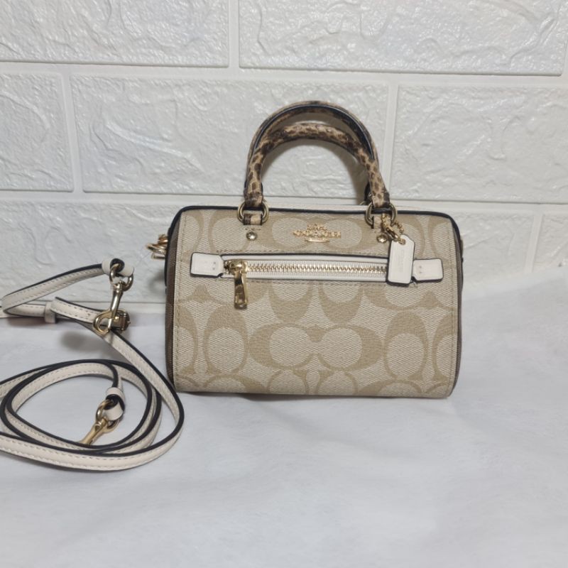 NWT COACH 2300 Micro Rowan Crossbody In Signature Canvas in Khaki/Chalk  $298 $119.80 - PicClick