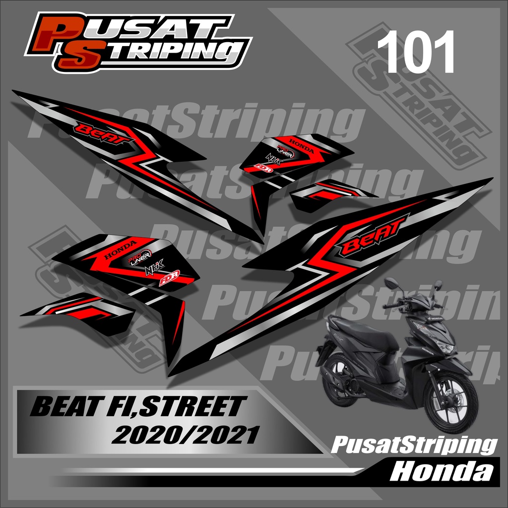 Jual 101-Sticker Striping Beat Fi New 2020 / CBS / ISS / Deluxe ...