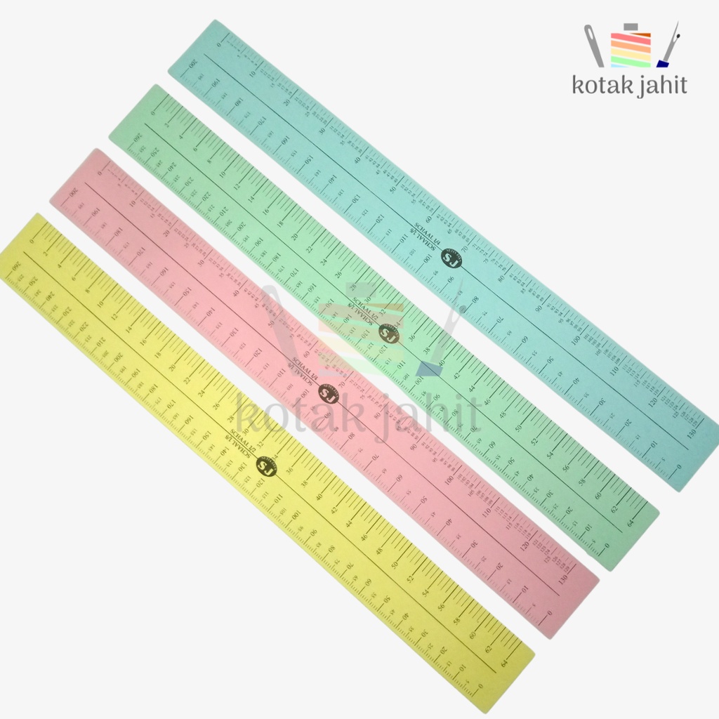 Jual Penggaris Skala 14 12 18 16 Bahan Kertas Satuan Isi 1 Pcs Mistar Metric Ruler Alat 