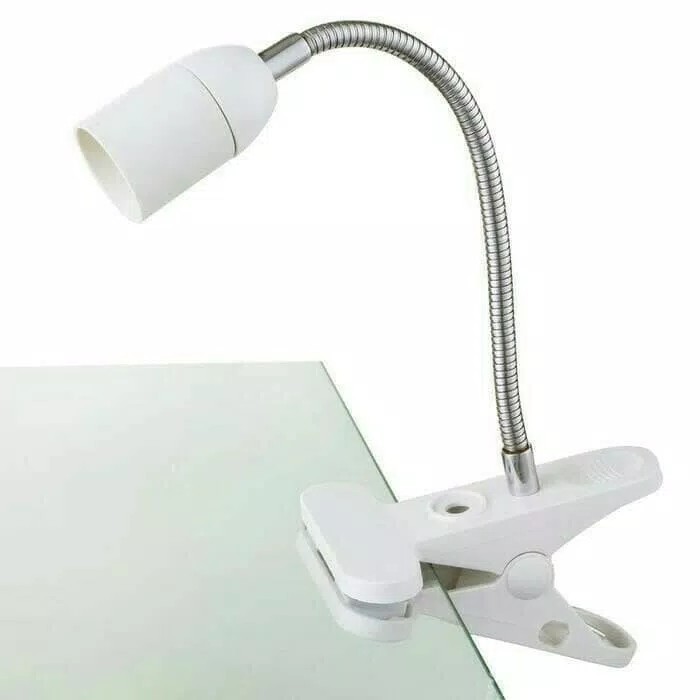 Jual fitting jepit flexible e27 warna putih Lampu Meja - Lampu Sorot ...