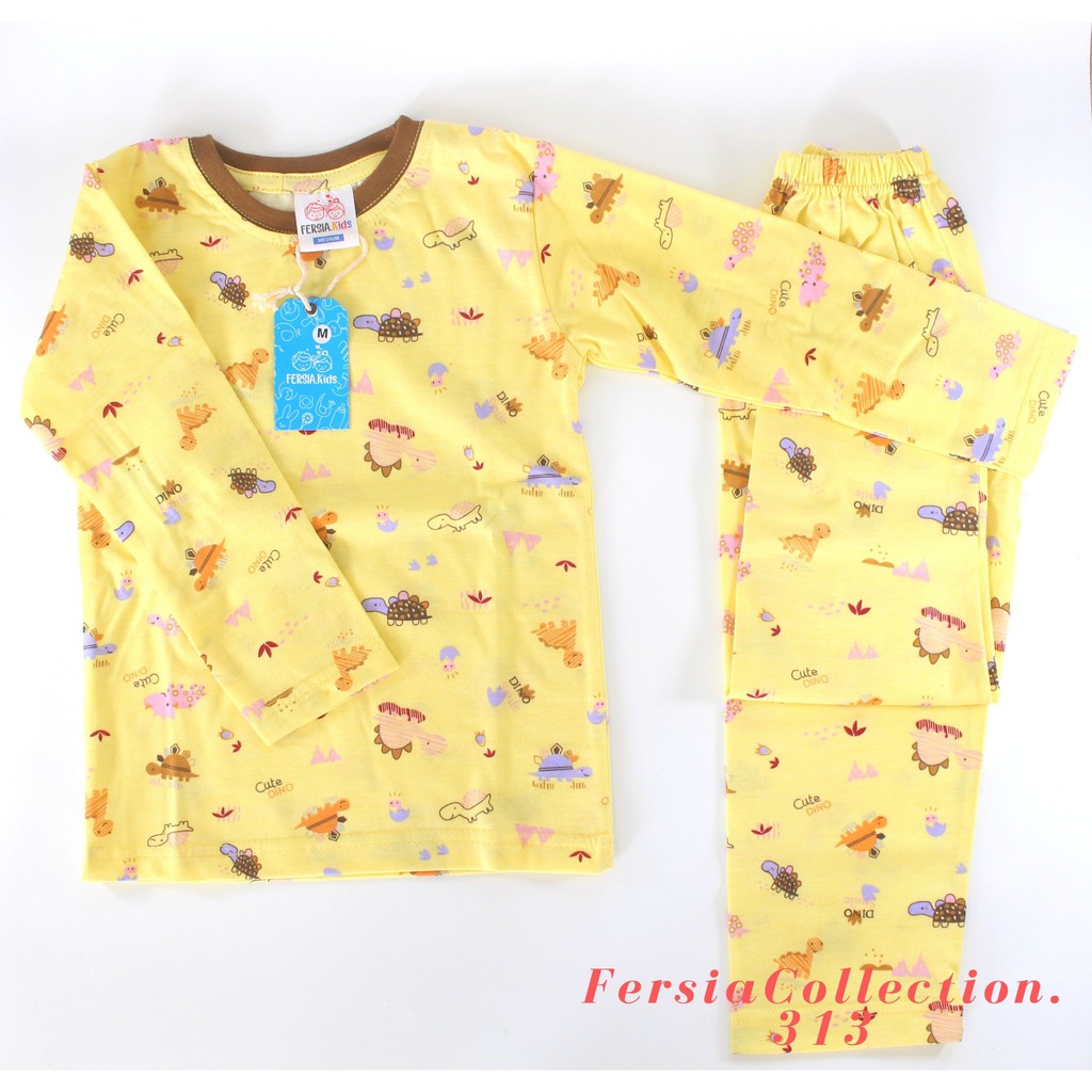 Jual Baju Tidur Anak Model Setelan Tangan Panjang Polos Motid LUCU ...