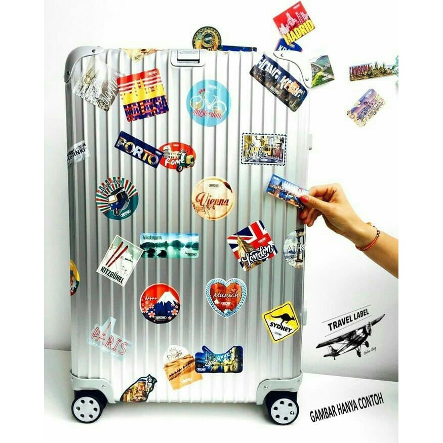 Jual Sticker Stiker Koper 36 Pcs : Desain Map Negara Bendera Travel ...