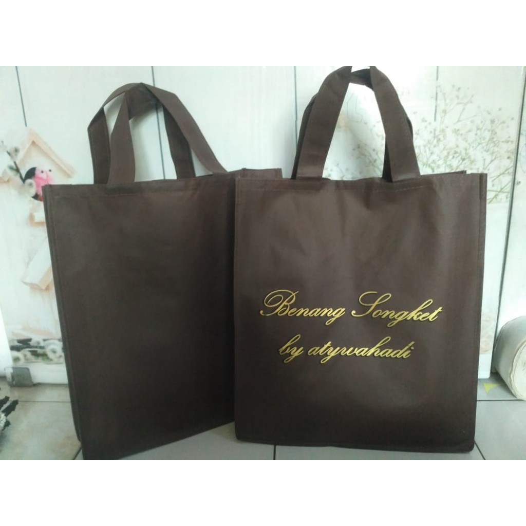 Jual [48x36 lebar 5] TAS SPUNBON CUSTOM FREE SABLON | Shopee Indonesia