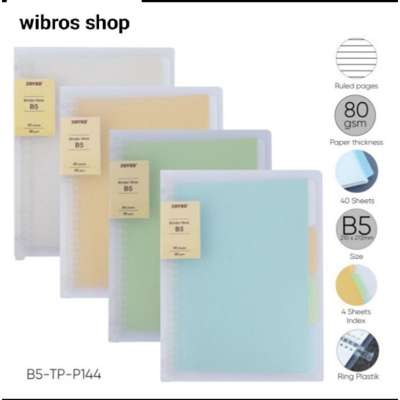 Jual Binder Note Cover Transparan Buku Tulis Joyko | Shopee Indonesia