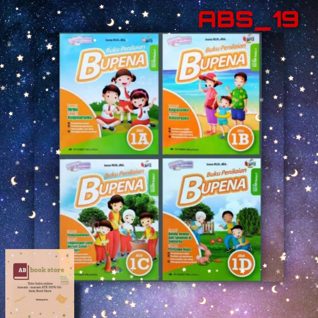 Jual BUPENA (BUKU PENILAIAN) SD/MI KELAS 1 KURIKULUM K13 REVISI (JILID ...