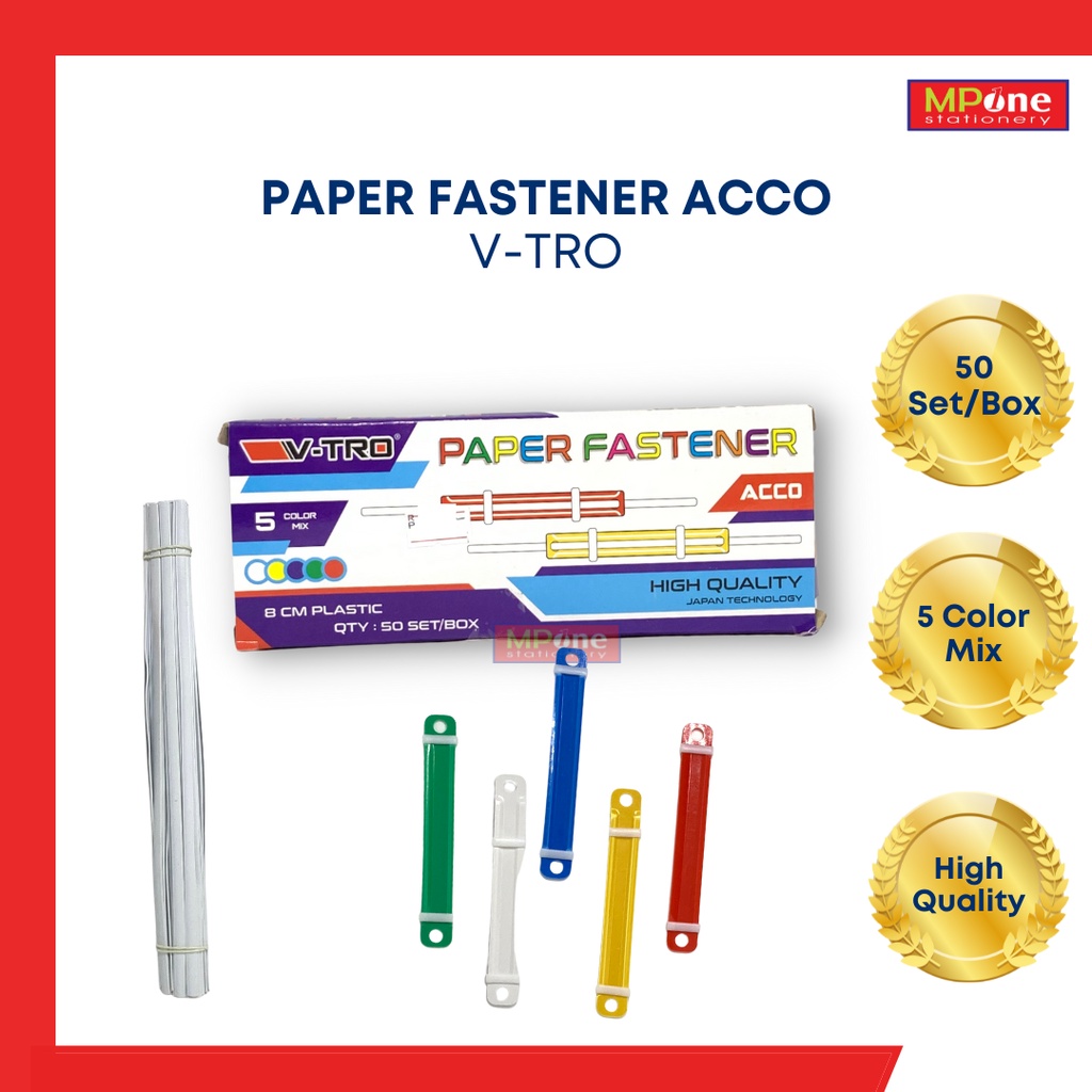 Jual Paper Fastener Acco Plastik / Paper Fastener V-TRO / Paper ...