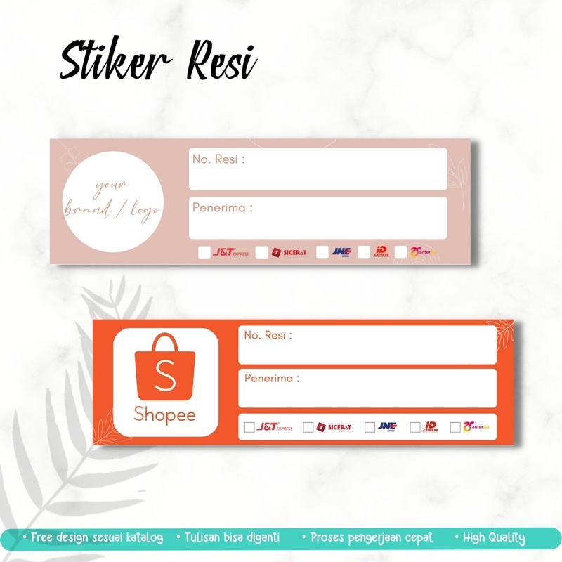 Jual Stiker Resi Stiker Label Resi Stiker Label Pengiriman Shopee Indonesia