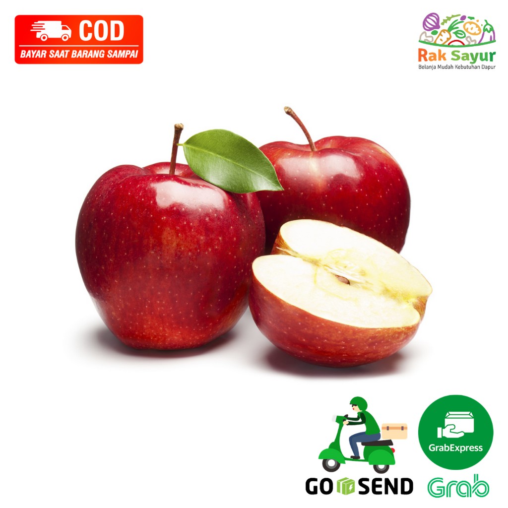 Jual PO H+1 Buah Apel Merah Washington Segar 500gr Buah Segar Fresh Rak ...