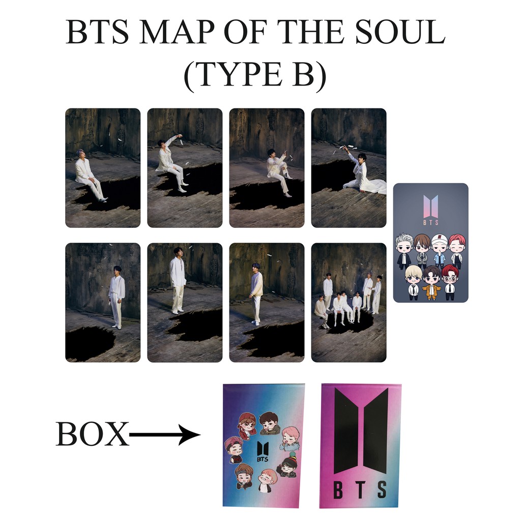 Map Of The Soul 7 BTS BANGTAN BOYS MAP OF THE SOUL PERSONA Ver.2 CD PHOTOCARD FOLDED POSTER Mots7 Bts