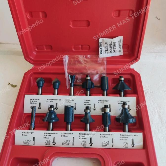 Jual MATA ROUTER KAYU SET PISAU PROFIL KAYU AS 6.35MM MATA TRIMER masih ...