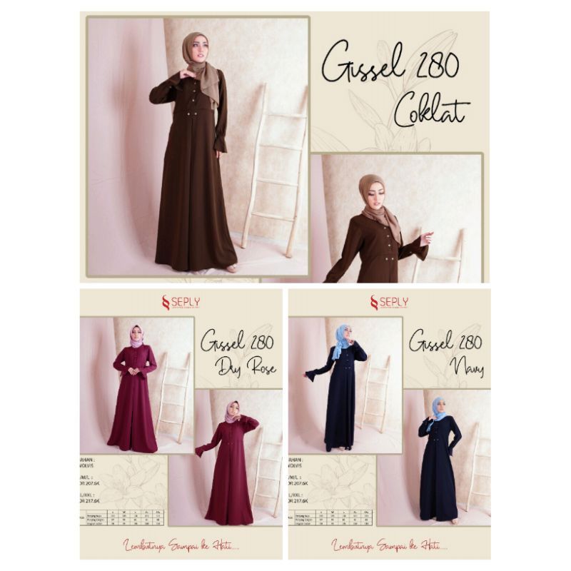 Jual SEPLY GISSEL 280 (COKLAT, NAVY, DRY ROSE) | Shopee Indonesia