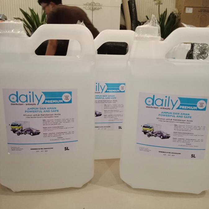 Jual DESINFEKTAN DAILY KHUSUS KENDARAAN 5 LITER KEMENKES (TIDAK KOROSIF ...