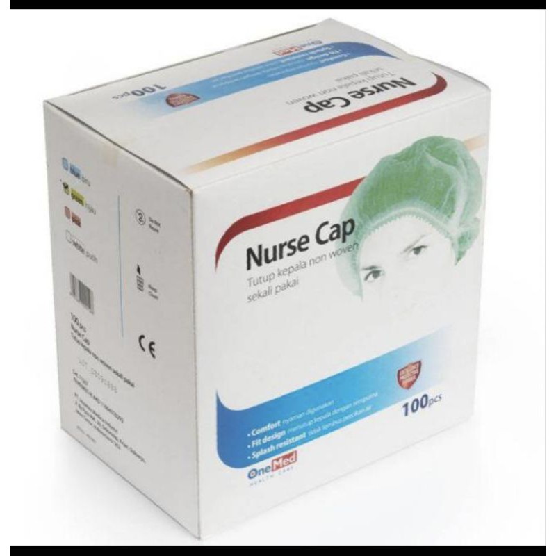 Jual NURSE CAP ONEMED TOPI PERAWAT PENUTUP KEPALA NON WOVEN | Shopee ...